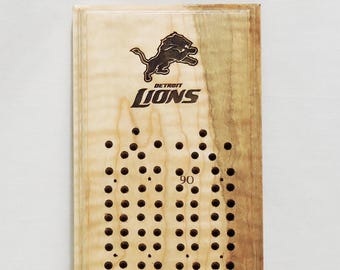 Curley Maple 2 Player Detroit Lions Cribbage