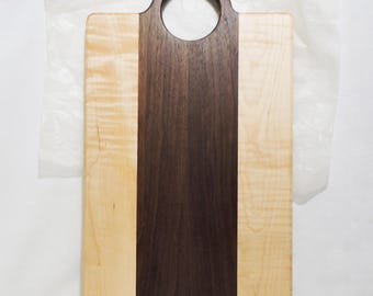Mixed Wood Cutting/Charcuterie Board with Handle
