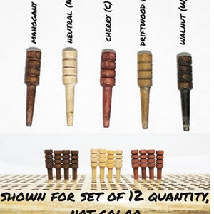 Wooden Replacement Pegs Sets of 6,9,12,15,20, or individually. Kitchen Grocery List Pegs, Game Pieces image 7