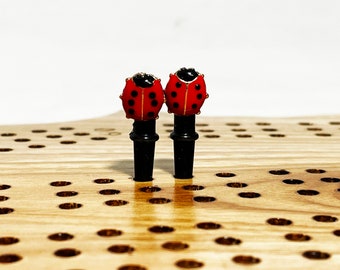 Lady Bug Cribbage Game Pieces - Fun and Beautiful.