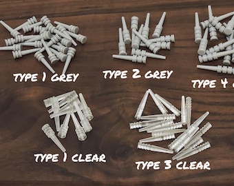 Plastic Replacement 3D resin pegs pins - Clear - Grey - Create your own project.