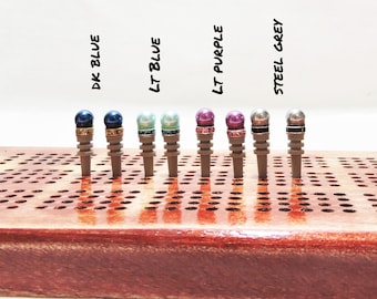 Fancy Resin Cribbage Pegs - Set of 2 - Game Night - Tall or Short