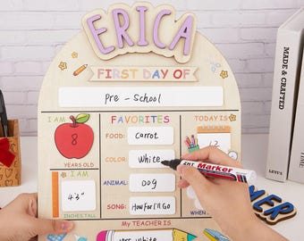 First Day of School Sign, Kids School Sign, Reversible First Day of School Sign, Reusable First Day of School, Back to School Sign for kids