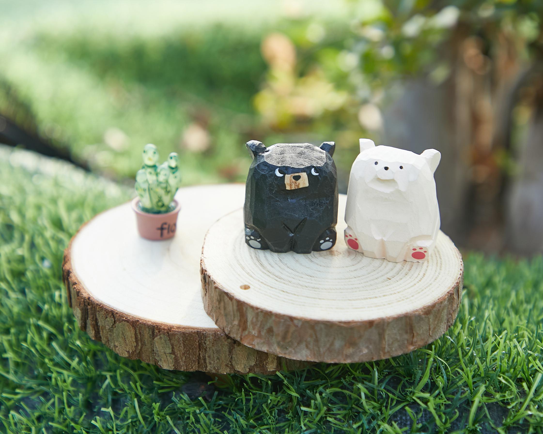 Zaruatu Decorazione Porta A Forma Di Orso – Statua In PVC Per Cameretta Bambini – Orso Addormentato 25,9 Cm