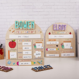 First Day/Last Day Of School Board | Personalised Board | Back to school | School Grade board | Kindy Board | Starting School sign