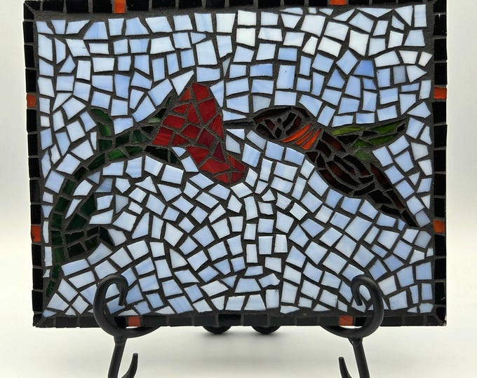 Hummingbird Tile Inlay Hummingbird Glass Mosaic Tile - Etsy