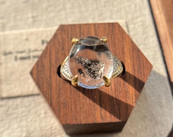 Herkimer Diamond S925 Silver Adjustable Ring