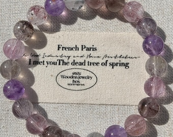 8mm Natural Super Seven Beaded Bracelet | Melody Stone | Women’s Bracelet | Healing Stones
