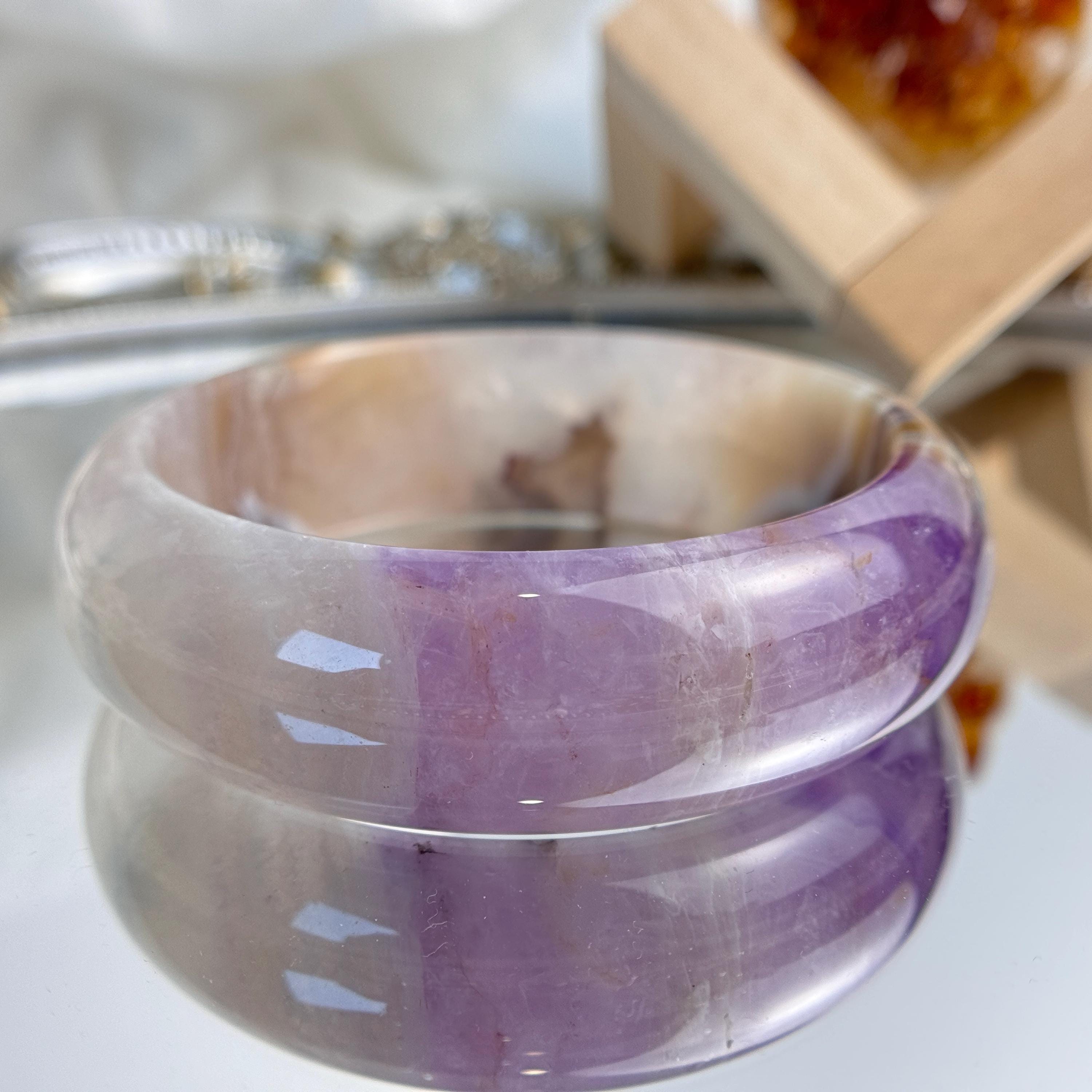 Natural Auralite 23 Crystal With Agate Bangles | Women's