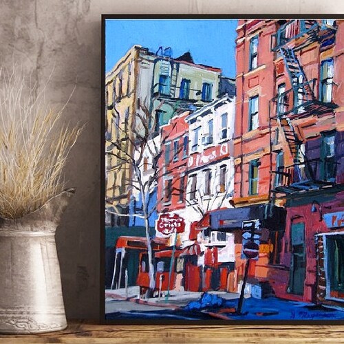 New York Art Print. NYC Painting Radio City Music Hall Etsy