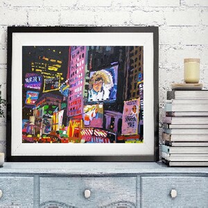 New York Art. Wall Art. NYC Decor. Broadway at Night. Times Square. Theater District by Gwen Meyerson image 2