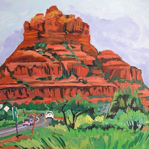 Bell Rock Sedona Art Print: Arizona Desert Landscape Painting