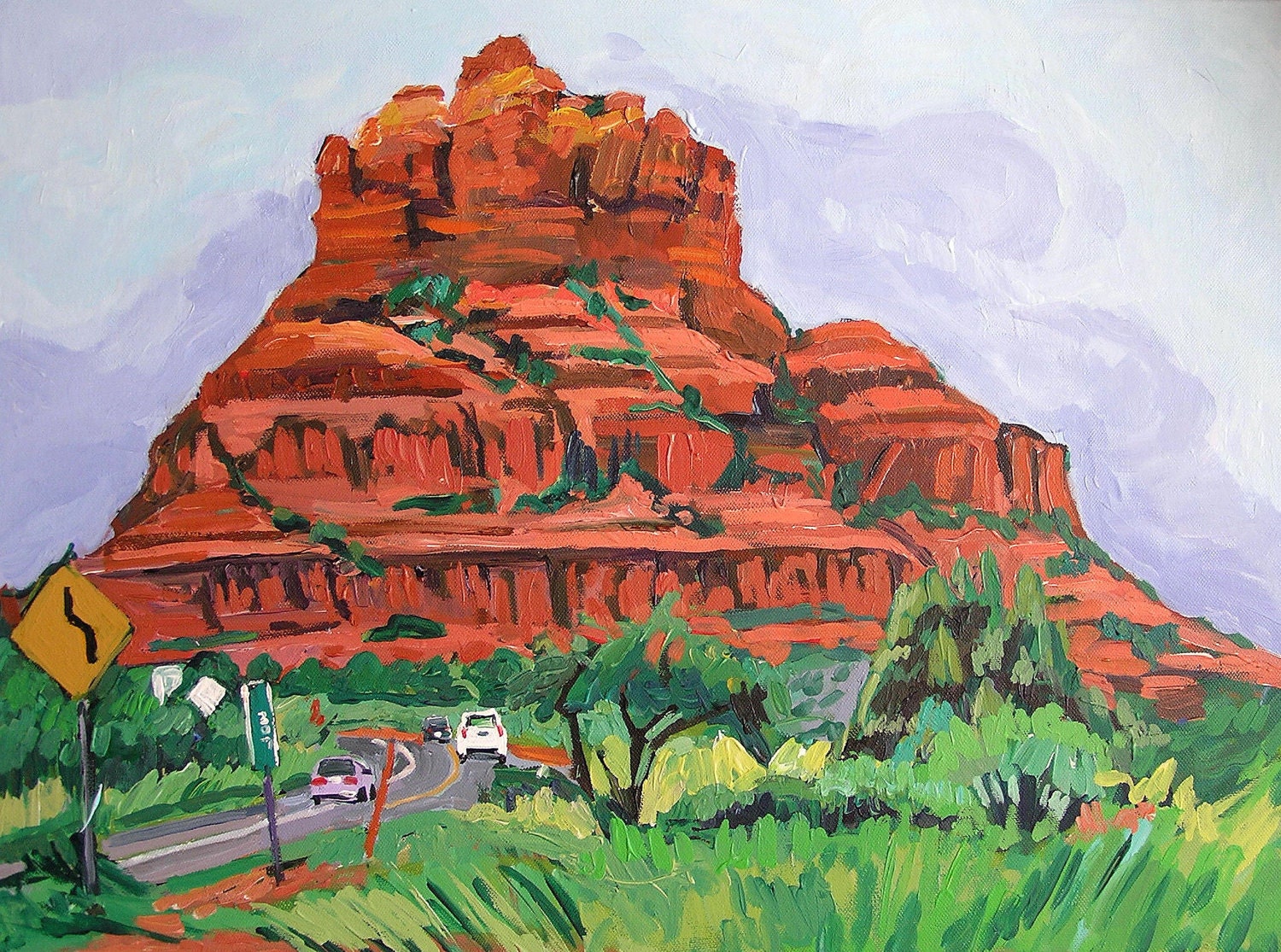 Bell Rock Sedona Art Print: Arizona Desert Landscape Painting