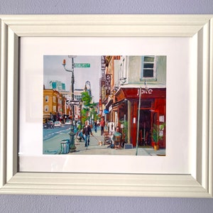 Brooklyn Painting, Carroll Gardens, Smith Street Scene, Living Room Decor. NYC Wall Art Gwen Meyerson image 8