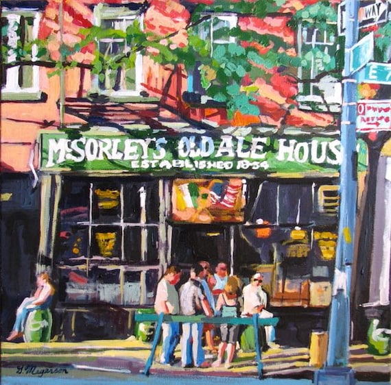 McSorley's Ale House Art Print: NYC Irish Pub Painting, Gwen Meyerson