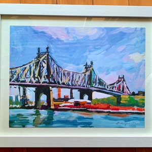 NYC Art. Queensboro Bridge. Queens. Long Island City. Astoria New York, 59th Street Bridge, Painting by Gwen Meyerson image 9