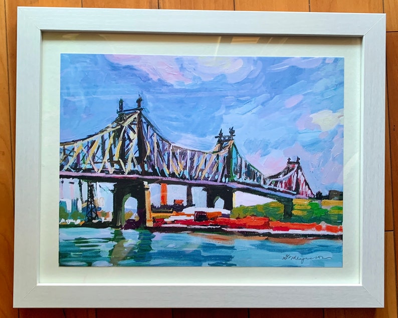 NYC Art. Queensboro Bridge. Queens. Long Island City. Astoria New York, 59th Street Bridge, Painting by Gwen Meyerson image 9