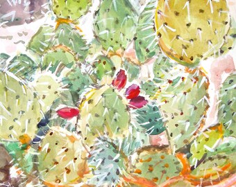 松原光　WEDENESDAY 原画　アート　フリントストーン Bell Rock Sedona Art Print: Arizona Desert Landscape Painting