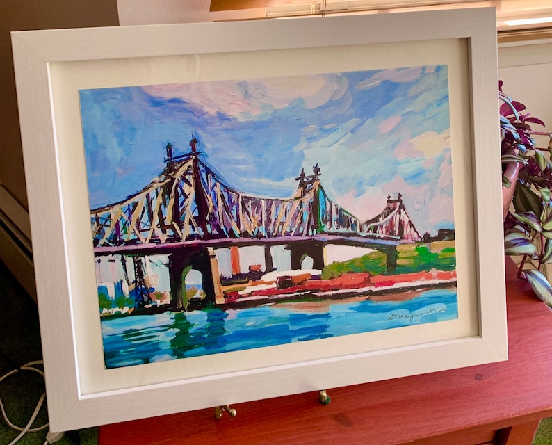 NYC Art. Queensboro Bridge. Queens. Long Island City. Astoria New York, 59th Street Bridge, Painting by Gwen Meyerson image 7