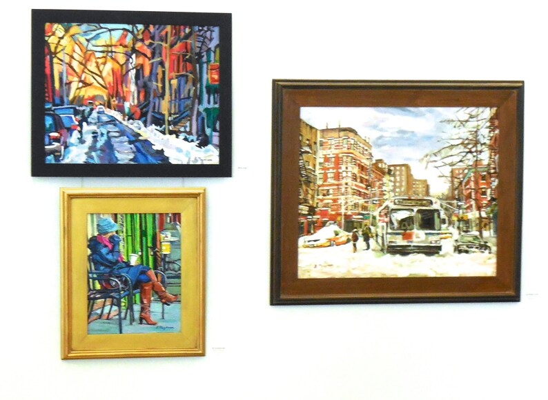 NYC East Village Art Lower Eastside Winter City Painting 5x7 8x10 11x14 Print of Painting by Gwen Meyerson