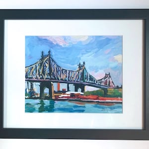 NYC Art. Queensboro Bridge. Queens. Long Island City. Astoria New York, 59th Street Bridge, Painting by Gwen Meyerson image 6