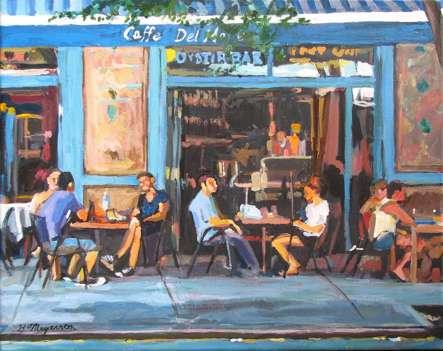 Cafe Art New York Art West Village Cafe Fine Art Print Caffe