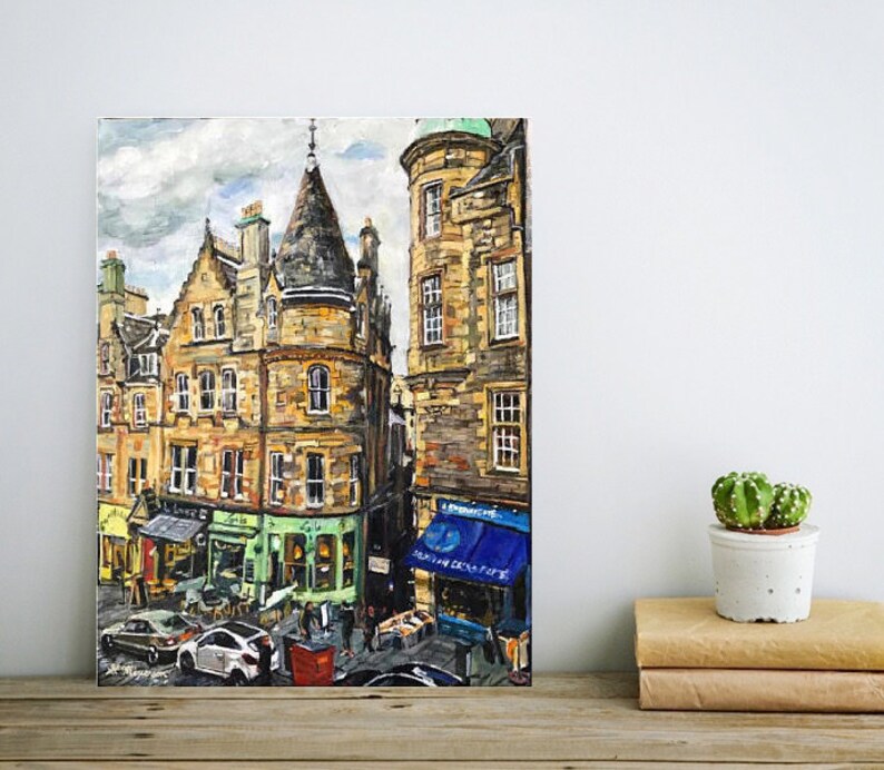 Edinburgh Scotland Painting Print of Original Oil Cockburn Etsy