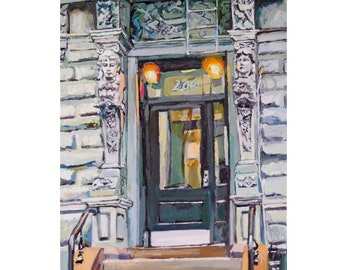 New York Cityscape Art. NYC Painting. Chelsea Architecture Wall Decor. Gwen Meyerson