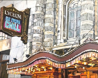 NYC Lyceum Theater. Broadway Theatre. New York Art Print,  Be More Chill. by Gwen Meyerson