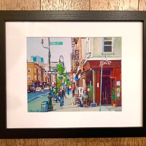 Brooklyn Painting, Carroll Gardens, Smith Street Scene, Living Room Decor. NYC Wall Art Gwen Meyerson image 5