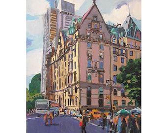 The Dakota Building, John Lennon Home. New York Art. Central Park West. Gwen Meyerson