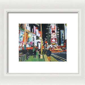 Broadway Times Square New York Art, Living Room Decor. NYC Cityscape Art Print of Painting by Gwen Meyerson image 4