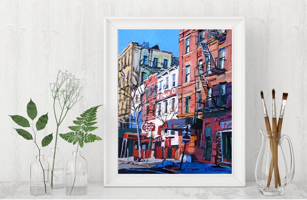 Friends Building NYC Watercolor 