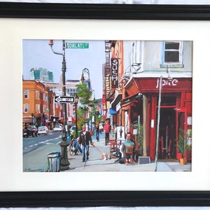 Brooklyn Painting, Carroll Gardens, Smith Street Scene, Living Room Decor. NYC Wall Art Gwen Meyerson image 7