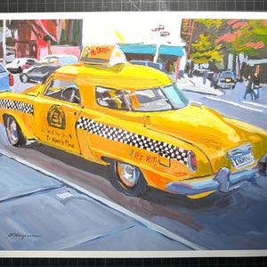 Studebaker Taco Taxi Print: Greenwich Village Art, 12x16