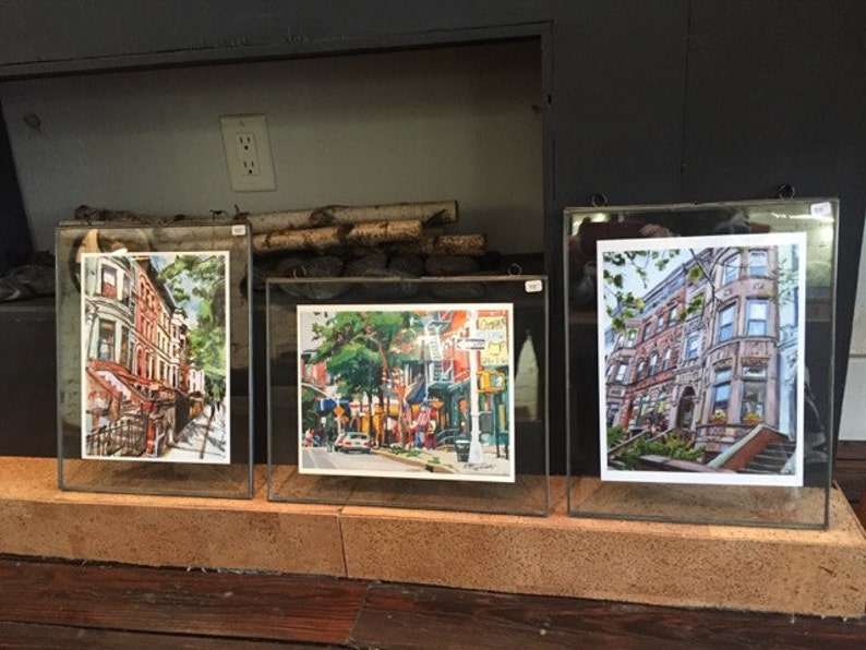 Brooklyn Brownstone watercolor. Park Slope Neighborhood. Prospect Heights Painting. Gwen Meyerson image 4