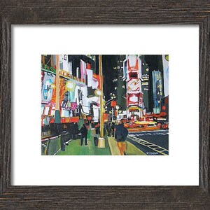 Broadway Times Square New York Art, Living Room Decor. NYC Cityscape Art Print of Painting by Gwen Meyerson image 5