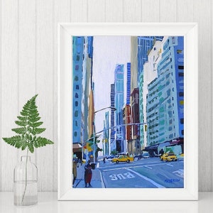 Blue New York Cityscape Art Print: Gwen Meyerson Wall Decor
