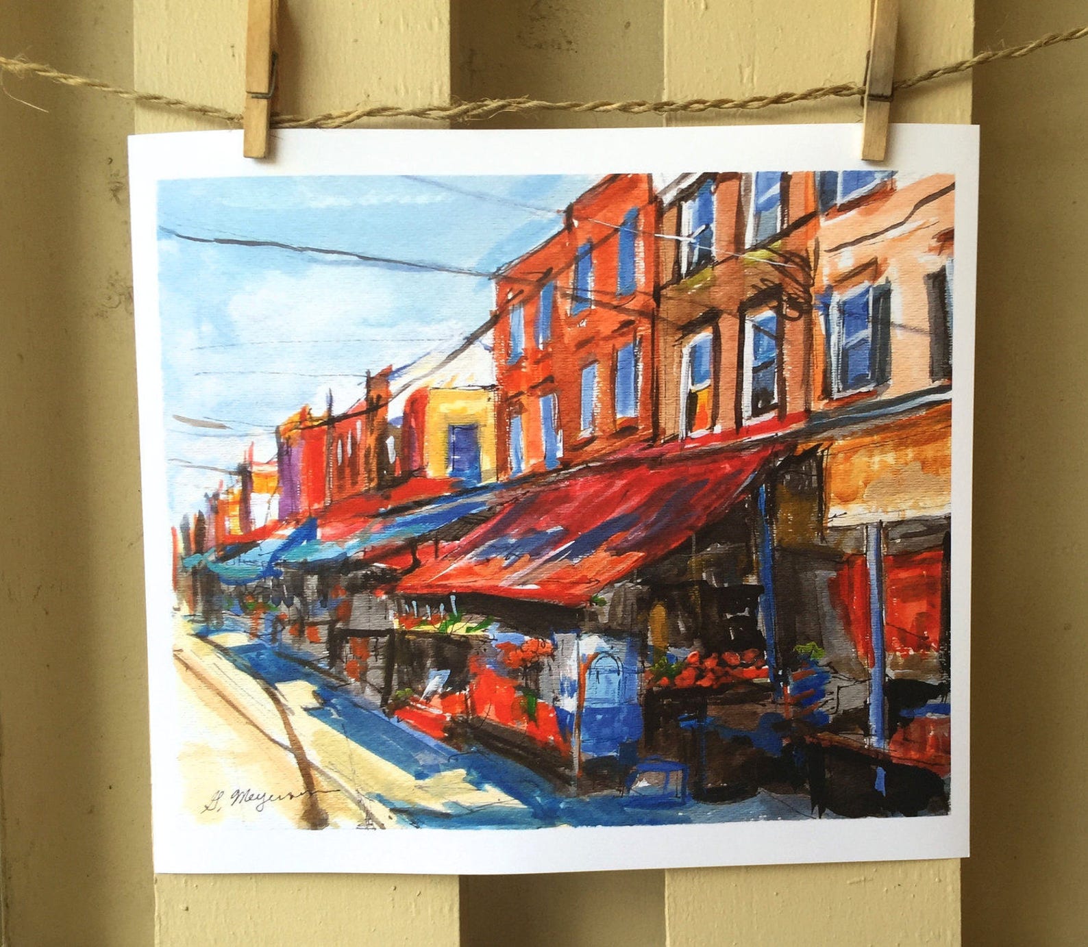 Philadelphia Painting. 9th Street Italian Market South Philly Etsy