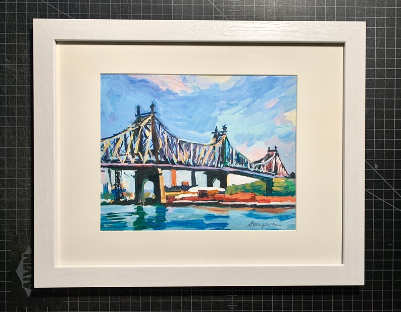 NYC Art. Queensboro Bridge. Queens. Long Island City. Astoria New York, 59th Street Bridge, Painting by Gwen Meyerson image 4
