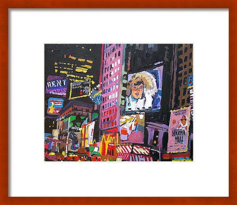 New York Art. Wall Art. NYC Decor. Broadway at Night. Times Square. Theater District by Gwen Meyerson image 4