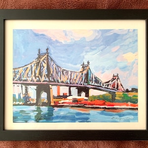 NYC Art. Queensboro Bridge. Queens. Long Island City. Astoria New York, 59th Street Bridge, Painting by Gwen Meyerson image 8