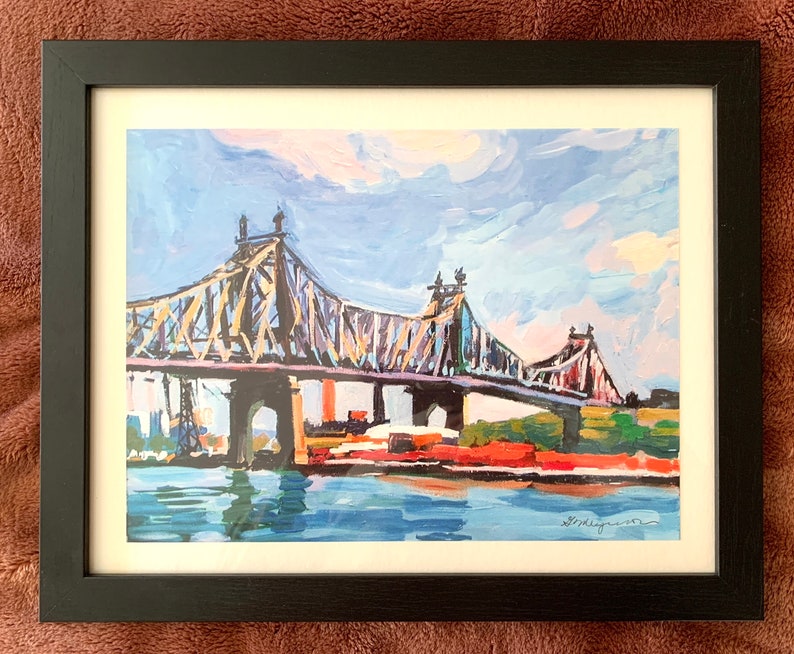 NYC Art. Queensboro Bridge. Queens. Long Island City. Astoria New York, 59th Street Bridge, Painting by Gwen Meyerson image 8