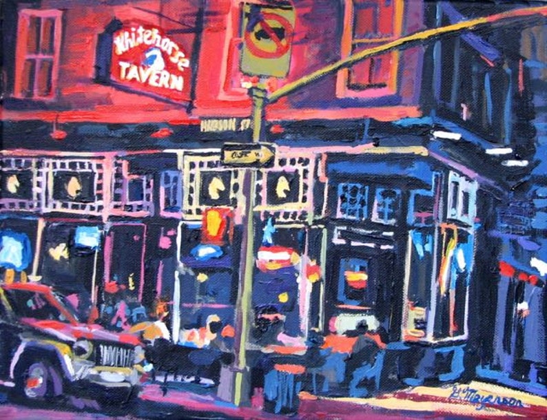 NYC Painting. Whitehorse Tavern Greenwich Village Art Print Etsy