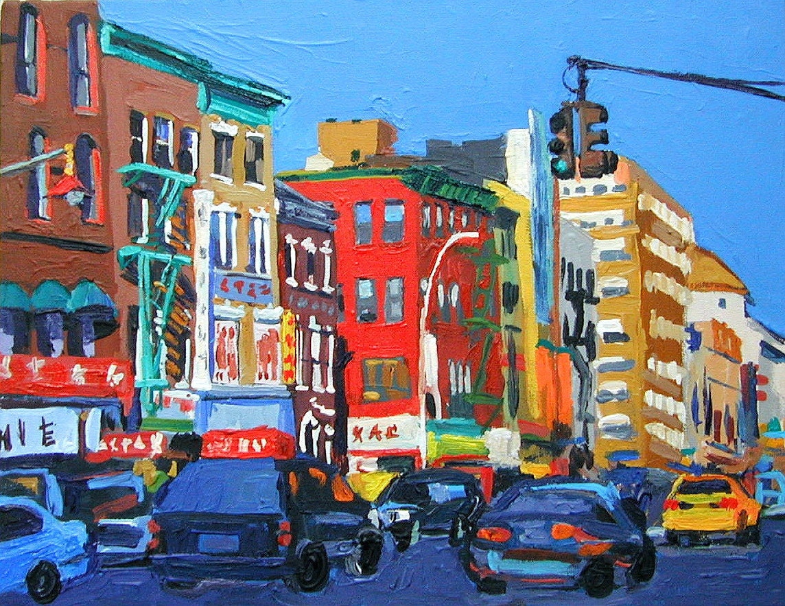 Chinatown Colorful Painting NYC Art Wall Decor New York City Etsy