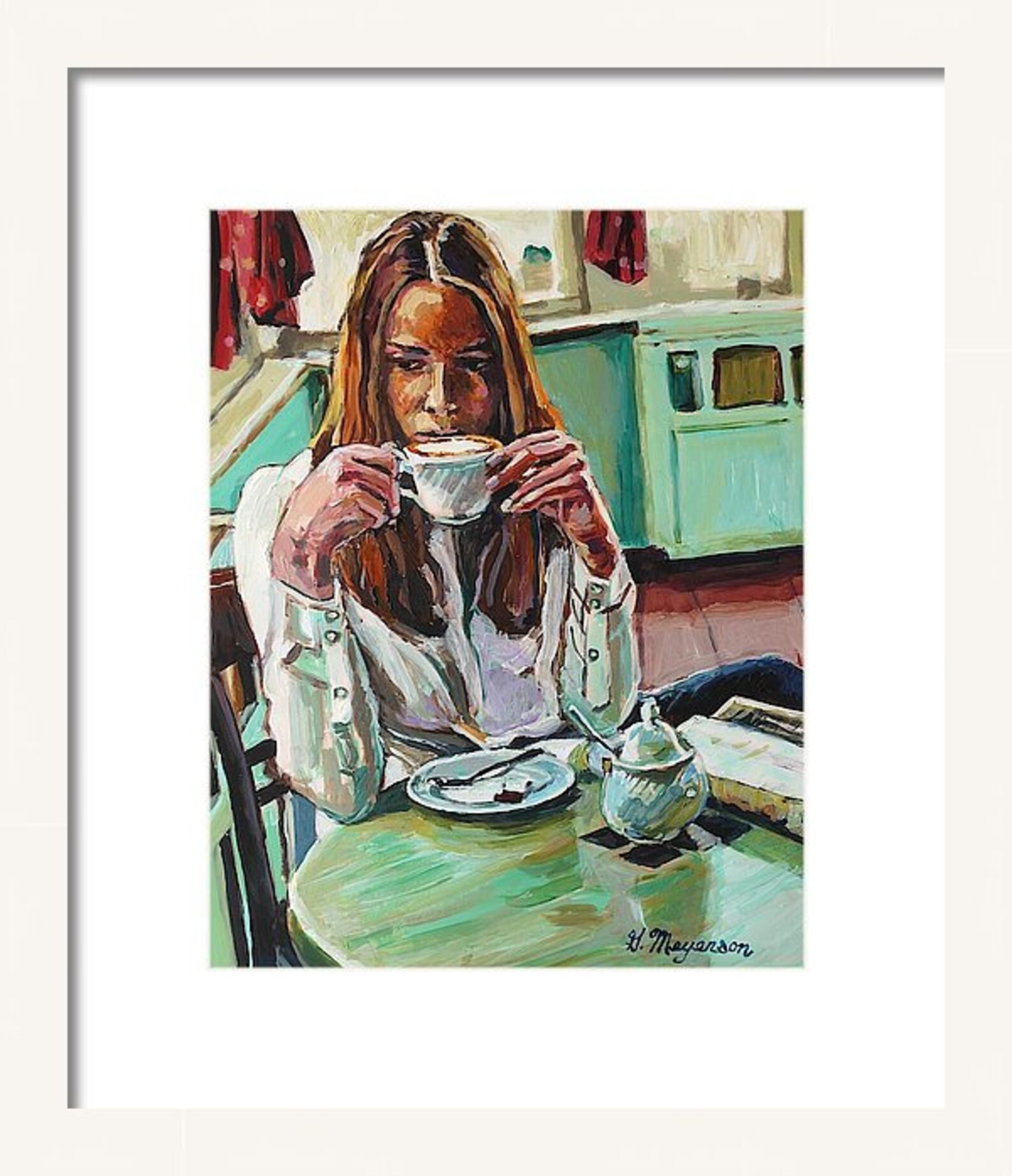 Morning Coffee Wall Art Coffee Culture Interior Figurative Etsy Morning Coffee Wall Art Coffee Culture Interior Figurative Etsy