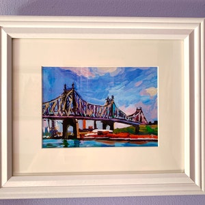 NYC Art. Queensboro Bridge. Queens. Long Island City. Astoria New York, 59th Street Bridge, Painting by Gwen Meyerson image 2