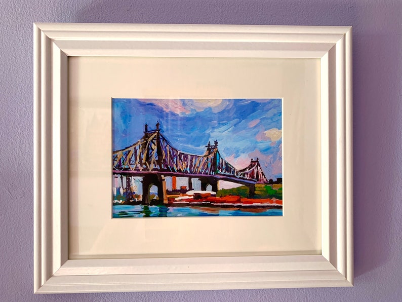 NYC Art. Queensboro Bridge. Queens. Long Island City. Astoria New York, 59th Street Bridge, Painting by Gwen Meyerson image 2