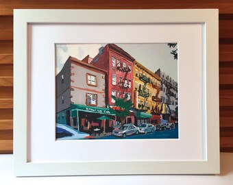 The Bronx Arthur Avenue NYC Art Wall Decor Fine Art Print, Italian Belmont Section,  Little Italy New York City Painting by Gwen Meyerson