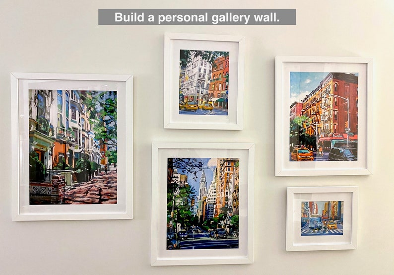 Brooklyn Painting, Carroll Gardens, Smith Street Scene, Living Room Decor. NYC Wall Art Gwen Meyerson image 3